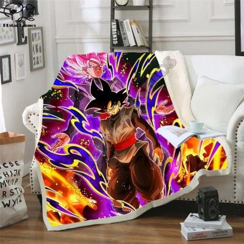 Anime 3D Printed Sherpa Blanket Couch Quilt Cover Travel Bedding Outlet Velvet Plush Fleece Blanket Bedspread style14