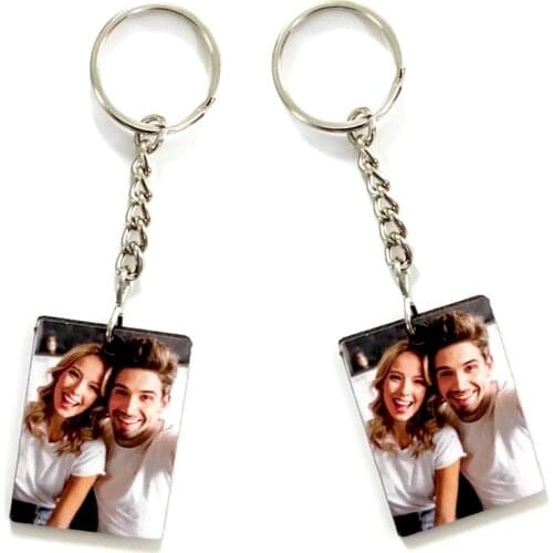 Personalized Photo Keychain 2 Pcs Gift Items Gift Sets Jewelry Accessories Hot Sale Free Shipping
