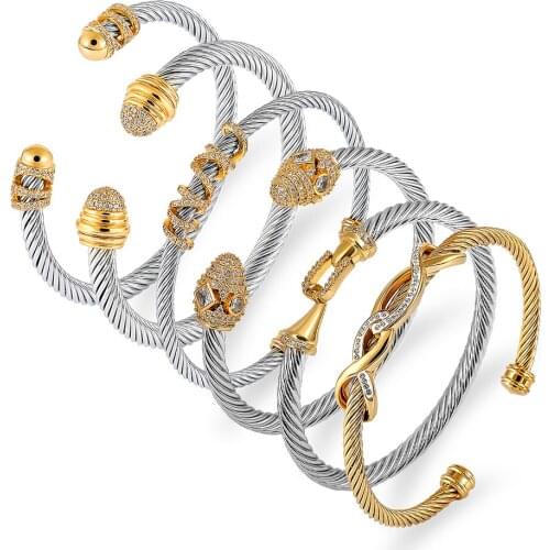 Popular New Luxury Stackable Bangle Cuff For Women Wedding Full Cubic Zircon Crystal CZ Dubai Silver Color Party Bracelet 2021