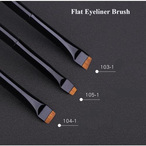 3pcs Professional Eye Makeup Brushes Flat Eyeliner Brush Eyebrow Application Lip Makeup Brush Eye Patch Makeup Tools
