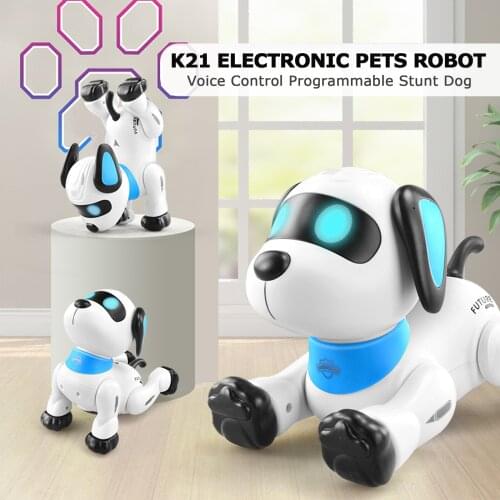 LE NENG K21 Electronic Robot Dog Stunt Dog Remote Control Robot Dog Toy Voice Control Programmable Touch-sense Music Dancing Toy