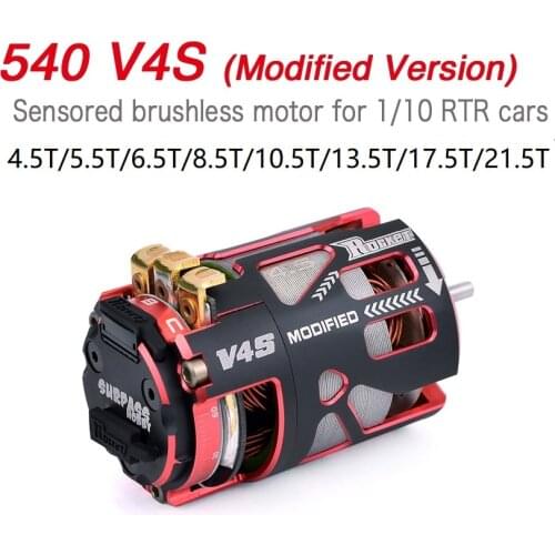 Rocket 540 V4S 4.5T 8.5T 9.5T 10.5T 13.5T 17.5T 21.5T Sensored Brushless Motor for Modified Drift Spec Stock 1/10 1/12 F1 Car