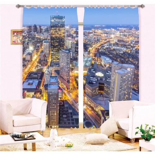 Customized City Beauty Luxury 3D Blackout Window Curtain Drapes For Living room Bed room Hotel Wall Tapestry Cortinas
