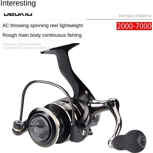 Deukio Fishing Reel Ac Sea Fishing Rod Fishing Supplies Fishing Reel with All-Metal Rocker Arm