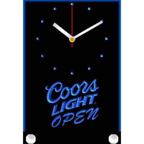 Tnc0007 Coors Light Beer OPEN Bar Table Desk 3D LED Clock