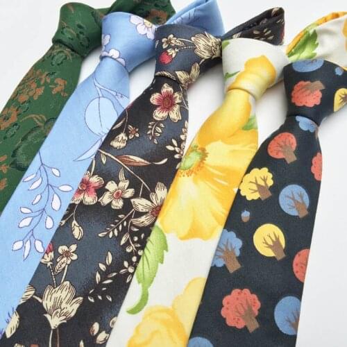 Skinny Tie Corbata Mujer Floral Bow Ties For Men Women Cotton Necktie For Wedding Business Suits Party Neckties Slim Gravatas