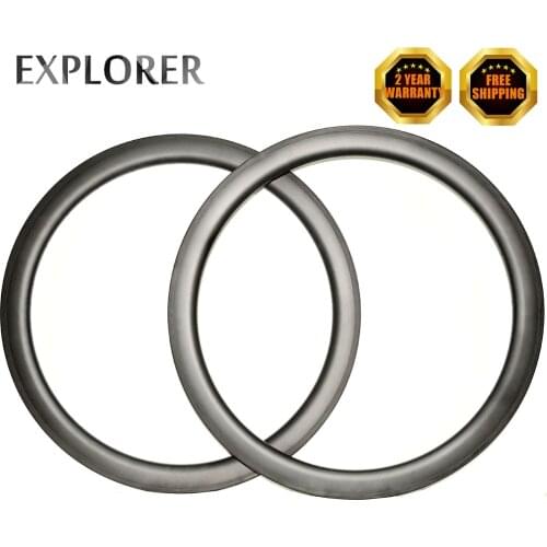 EXPLORER Customized Carbon Rims UD matt 50mm Depth 24mm Width 700C Carbon Bicycle Rims Carbon Wheel Durable 20/24H Climbing Rims
