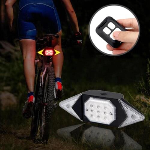 Intelligent Bike Rear Light with Wireless Remote Control Bicycle Taillight Night Safety Warning Lamp LED MTB Turn Signal