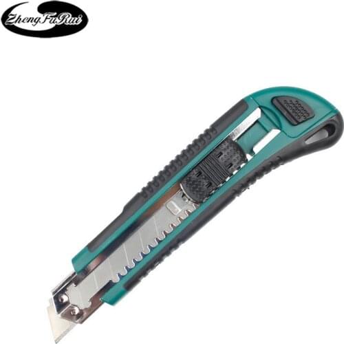 Obon Tools Utility Knife 18mm Single Burst Three Wallpaper Knife Cutting Paper Aluminum Alloy Folding Knife Clean Utility Knife