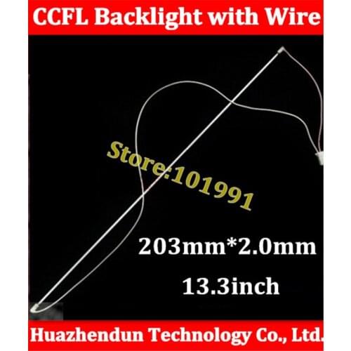 High Quality 12pcs 13.3inch 203mm x 2.0mm ccfl lamp/ccfl tube/ccfl backlight with wire harness/cable No welding CCFL LCD lamp