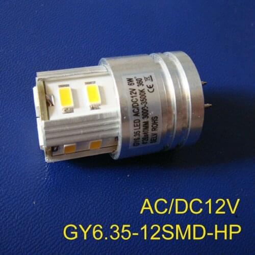 High quality 12V 6W GY6.35 led light,LED G6.35 bulb 12VAC/DC,GY6 led free shipping 2pcs/lot