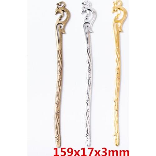4 pieces of retro metal zinc alloy Hairpin pendant pendant for DIY handmade jewelry necklace making 6705