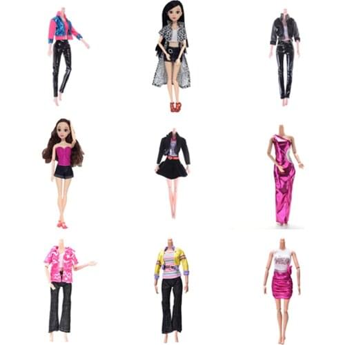 1Set Fashion Dress Up Long Sleeve Shirt Pants Trousers Dress Clothes For Doll Outfit Casual Daily Travel Accessories Toy