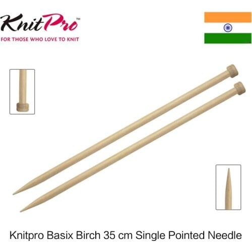 1 piece Knitpro Basix Birch 35 cm Single Pointed Needle