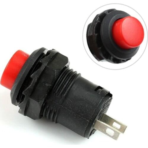 10pcs Self locking button DS-228 DS228 12mm Lock Latching OFF- ON Push Button Switch maintained pushbutton switches