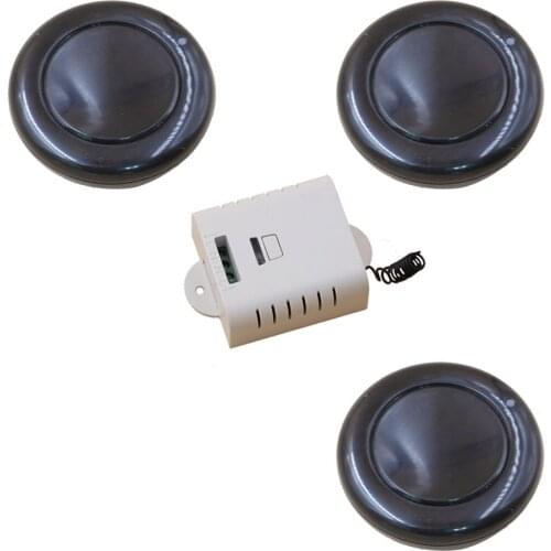2017 Black 1CH RF Wireless Remote Control Switch 85V 110V 120V 220V 250V 1Receiver+3pcs Round Transmitter 315/433mhz Good Sales
