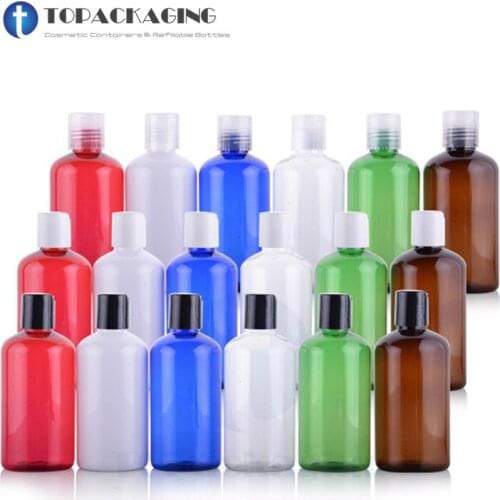 30PCS*220ml Press Screw Cap Bottle Empty Plastic Cosmetic Container Small Sample Lotion Refillable Essential Oil Makeup Packing