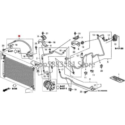 Car Air-conditioning low pressure pipe hon daf its alo oon Air-conditioning high-pressure pipe Coolant pipe