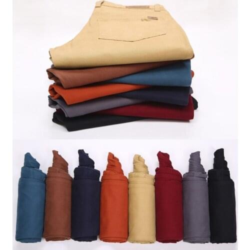 Fashion Office Leisure Comfortable Cotton Stretchy Slim Trousers Classic Multiple Colour Mens Khaki Casual Pants New Business