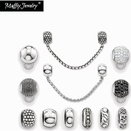 Black Zircon Pave Carrier Bead,Europe Style Karma Jewelry Good Jewelry For Men Or Women,2017 Gift In Silver