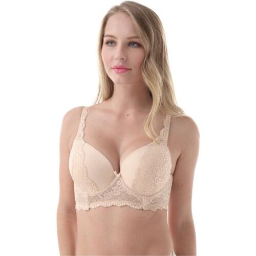 Women Big Breast Bra Sexy Lacy Women Bra 3/4 Cup Underwire Push Up High Quality Big Size Plus Size 30-46D/DD/DDD/E/F/FF/G L5351