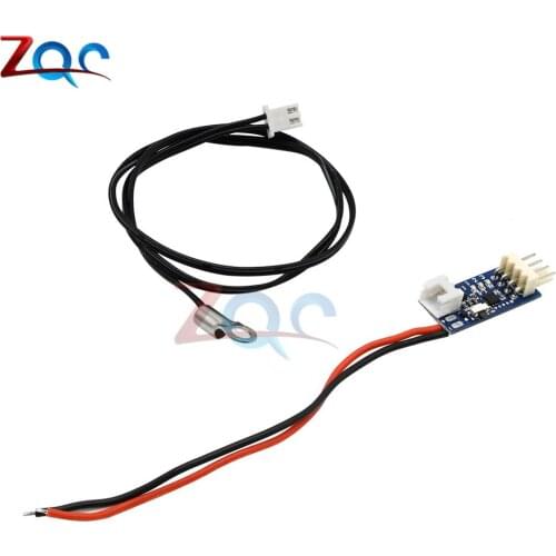 DC 5V/12V 4 Wire PWM PC CPU Fan Temperature Control Speed Controller Module with 40cm Ring Temperature Sensor Probe/10cm Probe