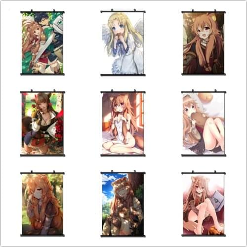 Coscase Japanese Anime Decorative Pictures The Rising of the Shield Hero Filo Raphtalia Home Decor Wall Scroll Poster