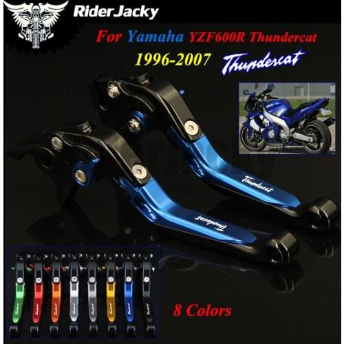 For YAMAHA YZF600R Thundercat 1996-2007 1997 1998 1999 2000 Blue+Black Motorcycle Accessories CNC Adjustable Brake Clutch Lever