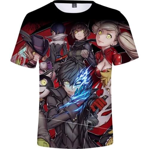 Aikooki New Persona 5 3D T shirt Men/women Summer Fashion Harajuku Anime T shirt 3D Print Persona 5 Mens T-Shirt Clothes
