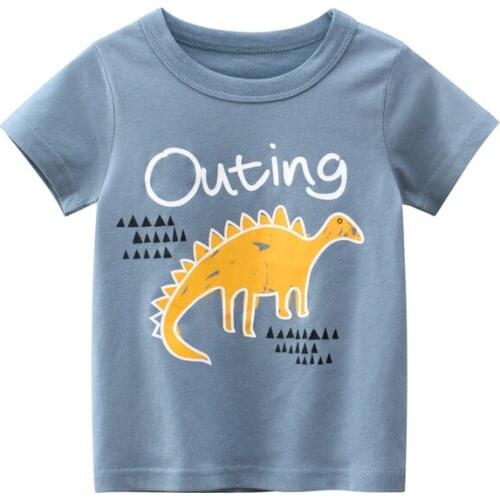 Baby Boy Dinosaur T-shirt Kids Summer Clothes Toddler Girl Cartoon Tops Cute T Shirts Boys Cotton Tees Costume Boutique Outfits