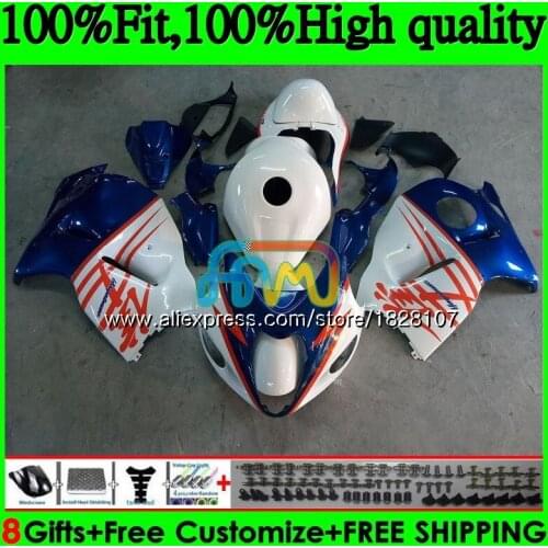 Injection For SUZUKI Blue white Hayabusa GSXR 1300 GSXR-1300 57BS.165 GSXR1300 08 13 14 15 16 2008 2013 2014 2015 2016 Fairing