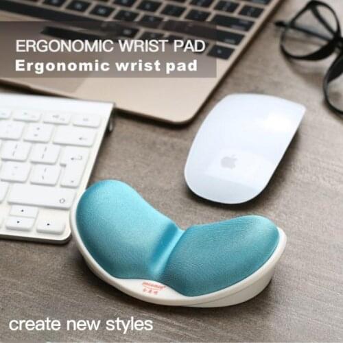Mouse Pad Slow Rebound Wristband Ergonomic Memory Foam Non-Slip Memory Foam Mouse Pad For Computer Laptop Desktop Arc Design