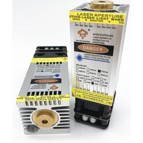 15W laser head, 15000mW blue laser module, can engrave oxidized metal and stainless steel, with PWM/TTL engraving head