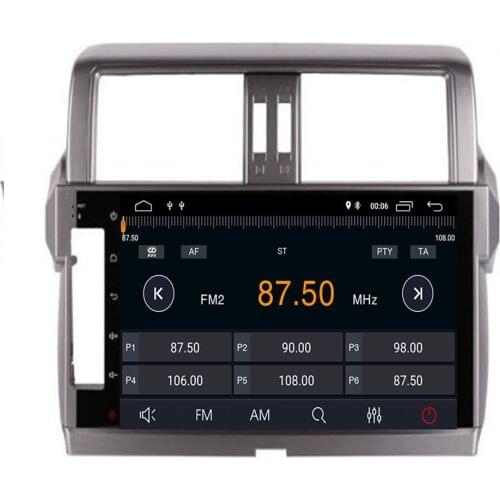New Android 10 radio for Toyota Land Cruiser Prado 150 2014+ 1024*600 Octa Core Multimedia 2din Head unit car dvd player