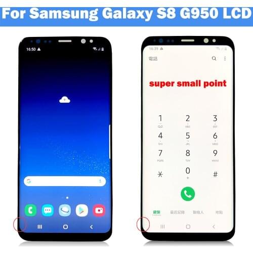 Original small point used For Samsung Galaxy S8 SM-G950F LCD With Frame Display Touch Screen Digitizer for Samsung Galaxy S8 LCD