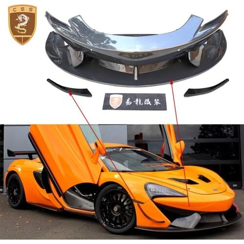 For McLaren 540C 570S GT4 Style Carbon Fiber Front Bumper Carbon Coupe Spyder Facelift Bumper For 540 570