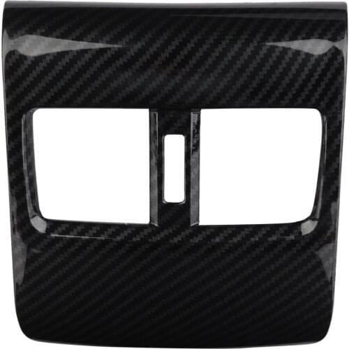 For Honda Accord 2018 Carbon Fiber Style ABS Car Rear Seat Armrest Box Air Outlet Cover Trim Frame Car Accessories