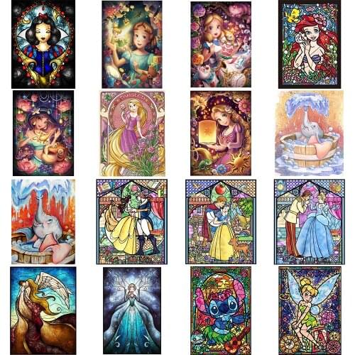Full Round Diamond Painting Cross Stitch Kit 5D DIY Diamond Embroidery Cartoon Girl Picture Mosaic Home Decor Gift