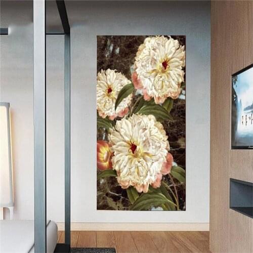 Full round diamond embroidery peony flower diamond painting 5D square by hand 3d gift picture mosaic rhinestones room decor A740