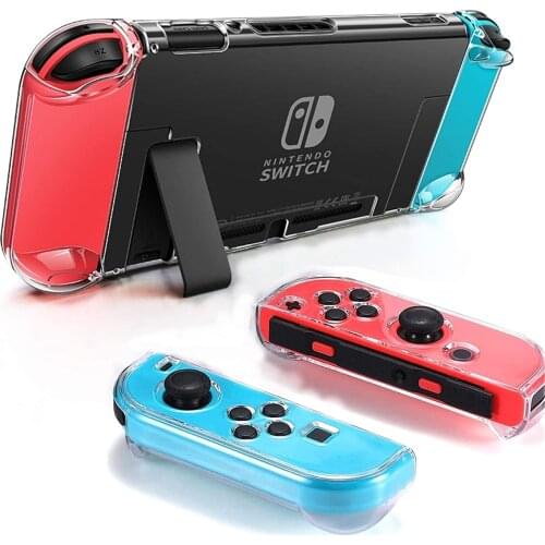 Transparent Protective Hard Case Back Cover Skin For Nintendo Switch Clear Shell For N-S JonCon Controller Cases Cover