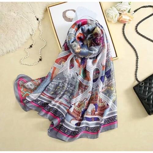 2021 new spring luxury brand women silk scarves shawls lady wraps soft pashimina Designer beach stole bandana cosplay scarf