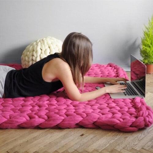 DIY thick Yarn Super Thick Merino Wool Chunky Yarn Wool Roving Yarn for Spinning Hand Knitting blanket arm knitting NEW