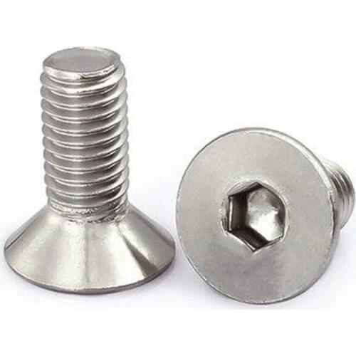 M3 Hexagon Socket Screw Hex Countersunk Flat Head Vis 304 Stainless Steel Allen Screws Bolt Machine Socke Bolt DIN7991/ISO1064