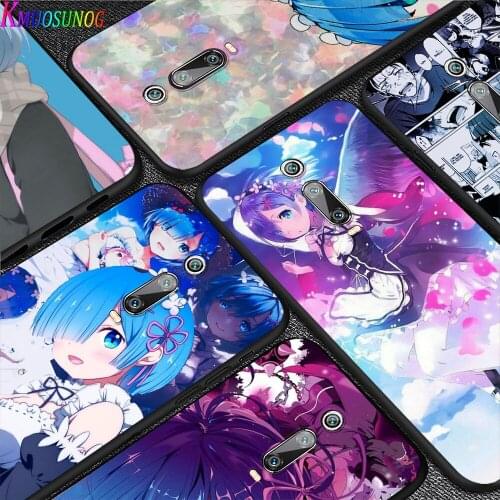 Bright Black Cover Anime Rem Re Zero For Xiaomi Redmi 10X 9C 9A 9 GO K20 8A 8 7A 7 S2 6A 6 5 4X Pro 5G Phone Case