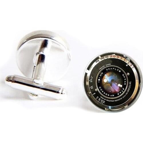 Camera lens Photographer cufflinks new 1 Pair mens Cuff Links Camera Design Cuff Link cufflinks pendant jewelry