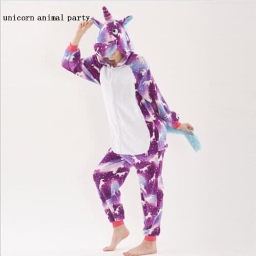 Winter Kigurumi Onesie Stitch color Unicorn Pikachu Anime Costumes Cosplay Cartoon Animal Sleepwear Warm Adult Men women Hooded