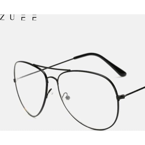ZUEE Fashion Myopia Prescription Glasses Frames Men Classic Pilot Glasses Frame Women Optical Eyewear