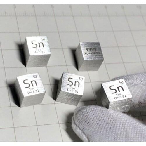 10mm Sn≥99.99% Tin Sn Cube Periodic Table Of Elements Cube Hand Made Science Educational DIY Crafts Display