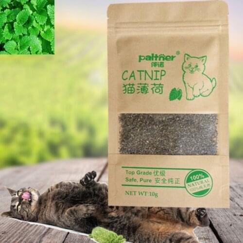 100% Natural Premium Catnip Organic Cattle Grass 10g Menthol Flavor Funny Cat Toy Interactive Cat Non-toxic Dropship Cat Toys