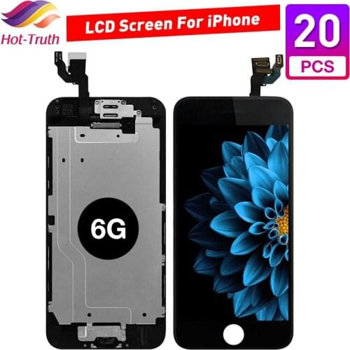 20 Pcs Full Complete LCD For iPhone 6 LCD Display Touch Screen Digitizer Assembly Replacement Home button+Front Camera